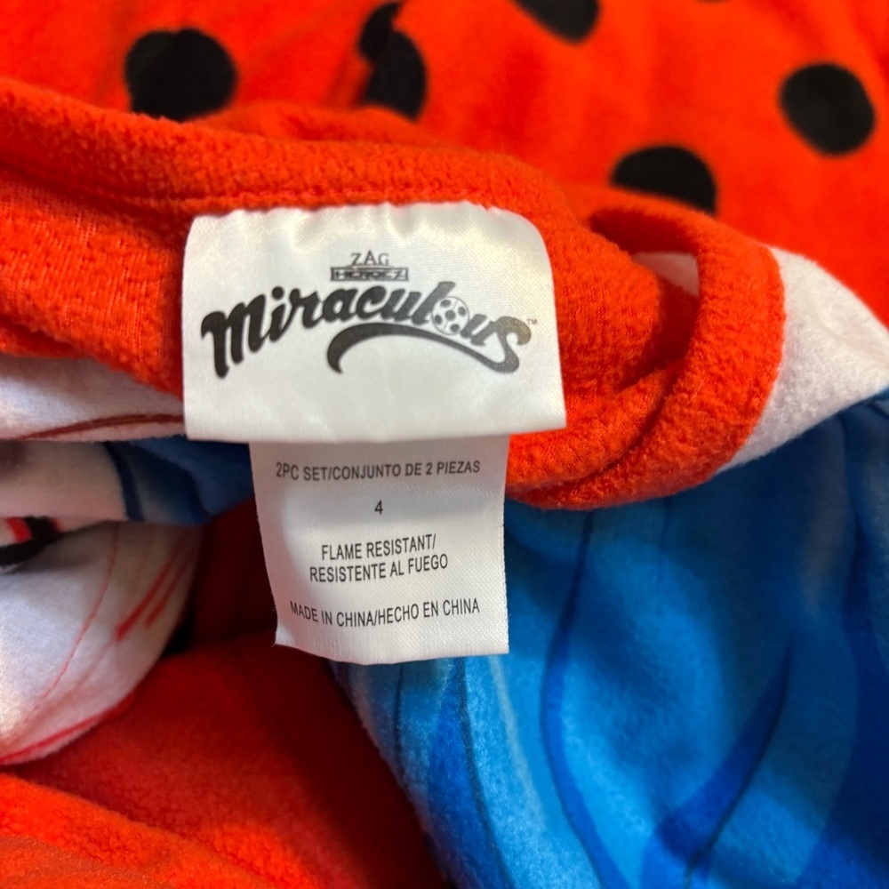 Bundle of Kids Pajamas Size 4 Wonder Nation Pink Nightgown Zagtoon Red Black Set - Picture 6 of 9